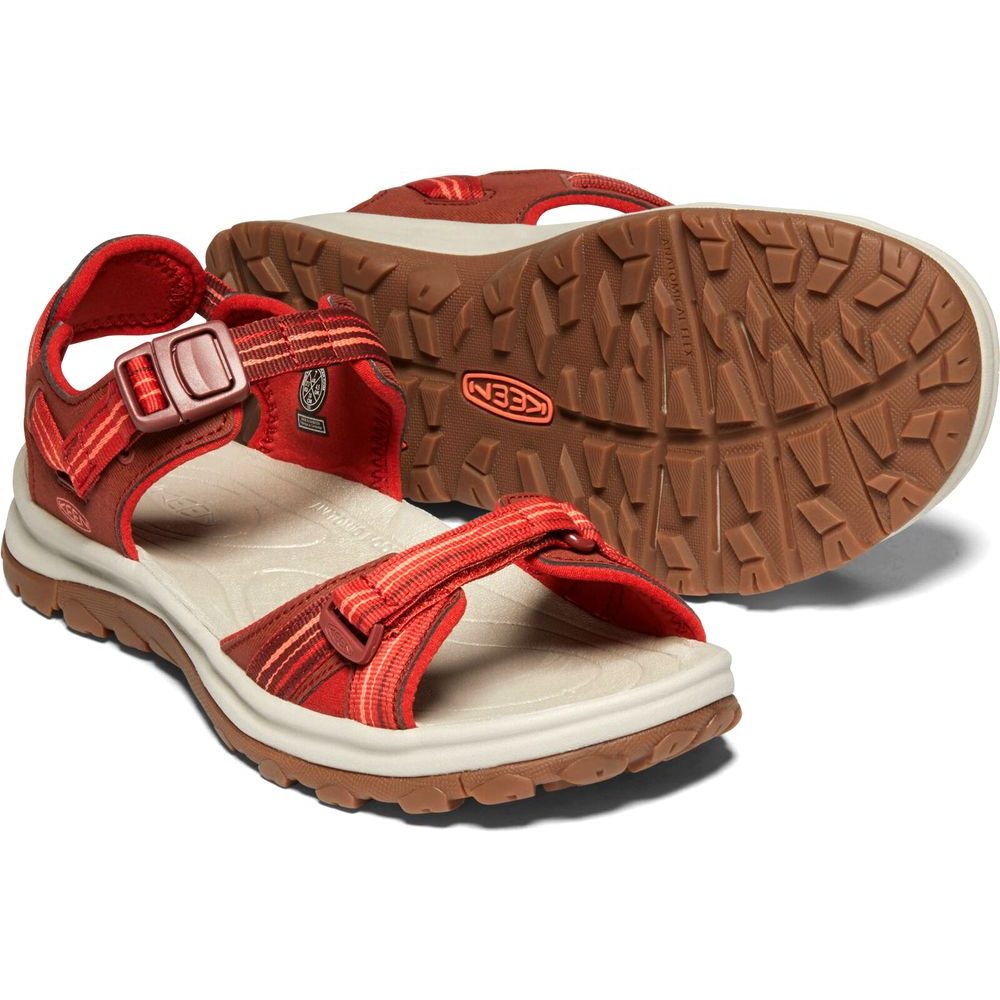 Red hiking sandals sale