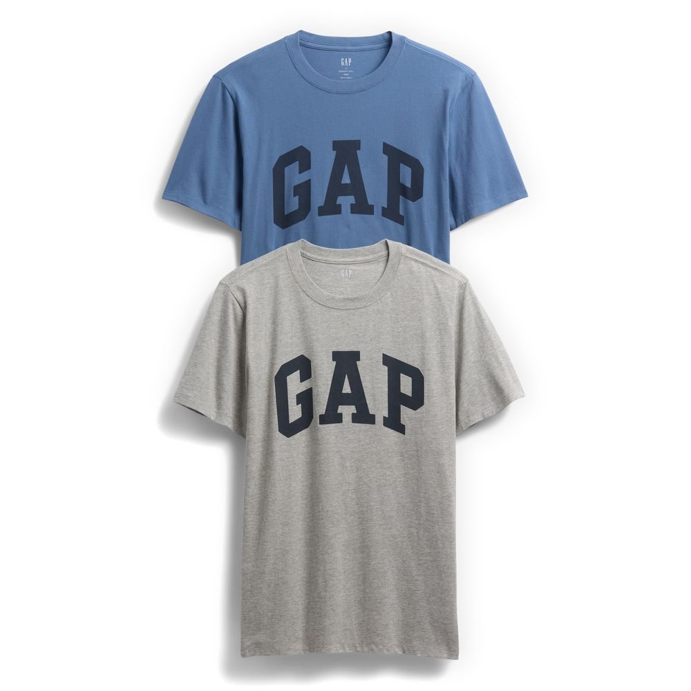 885595-03 Tričko s logem Everyday Soft, 2 ks modrá/šedá