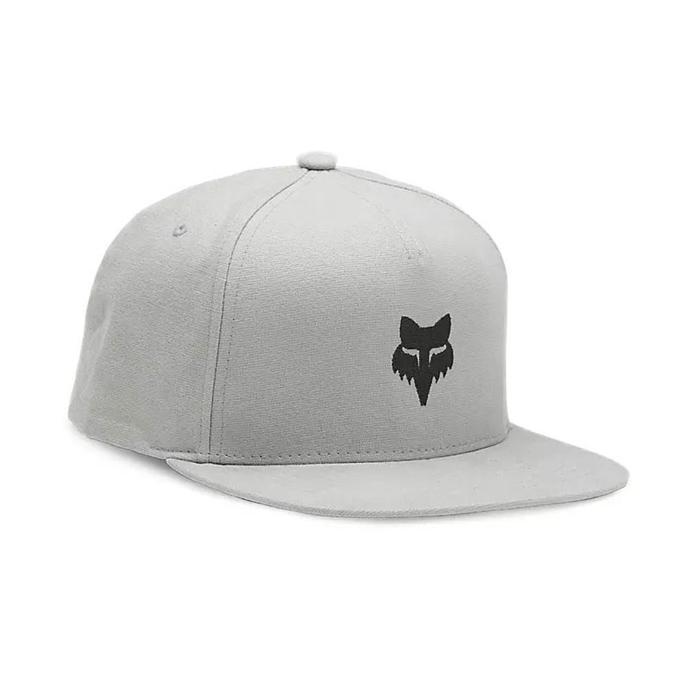 Fox Head Snapback Hat, Steel Grey