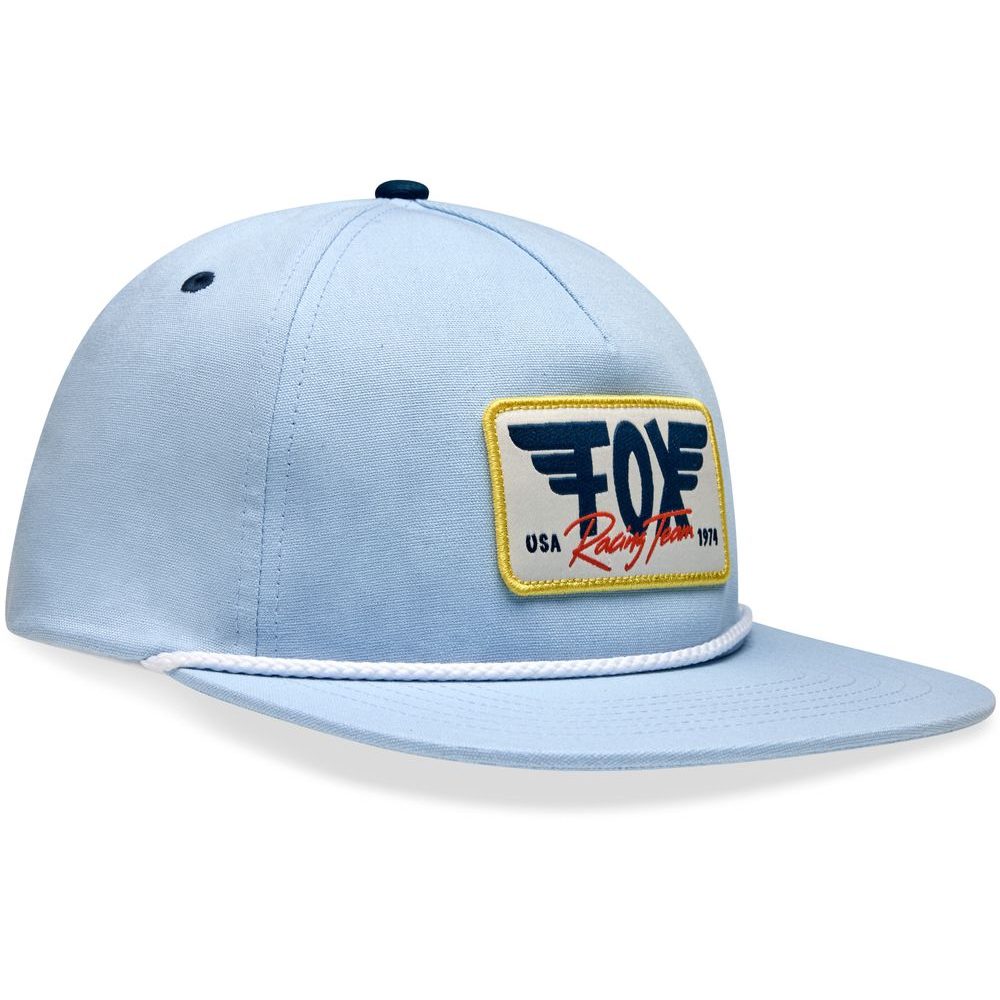 W Winged Snapback Hat Pale Blue