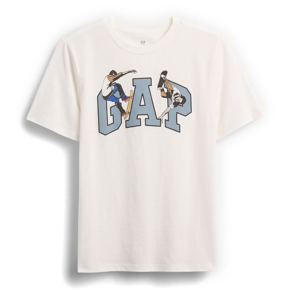 817488-02 Dětské tričko s logem Bílá