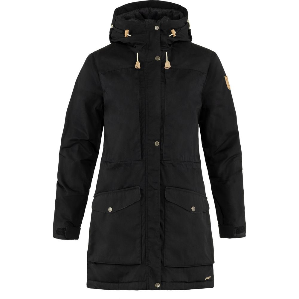 Singi Wool Padded Parka W, Black