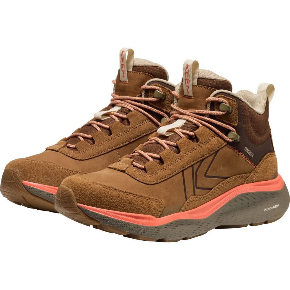 LEIKI LEATHER MID WP WOMEN, chipmunk/bison