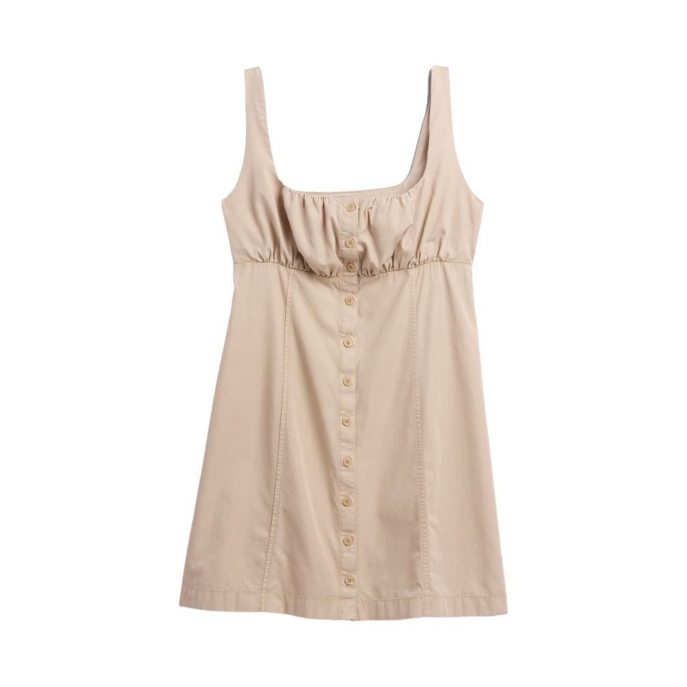 Mini šaty Twill Béžová