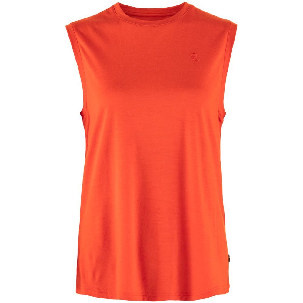 Abisko Wool Tank Top W Flame Orange