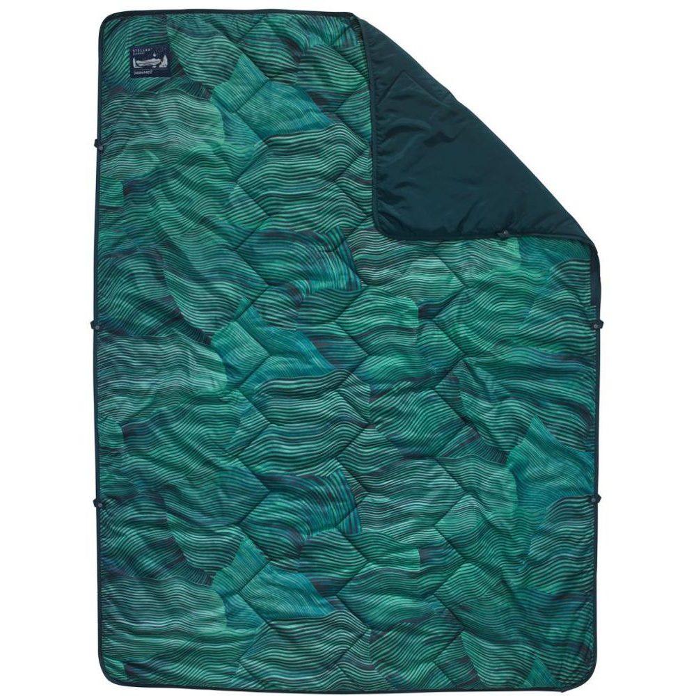 STELLAR BLANKET Green Wave Print