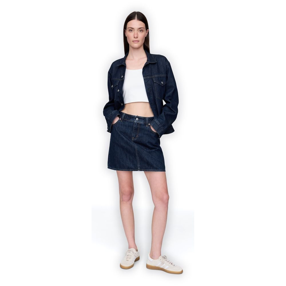 812280-00 Džínová mini sukně Tmavě modrá