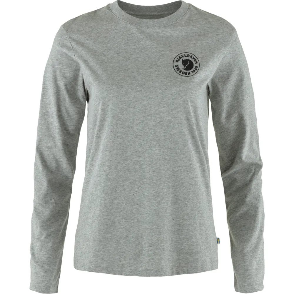 1960 Logo T-shirt LS W, Grey-Melange