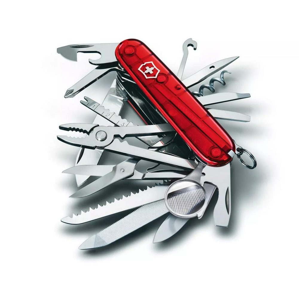 Swiss Champ, 91 mm, red transparent