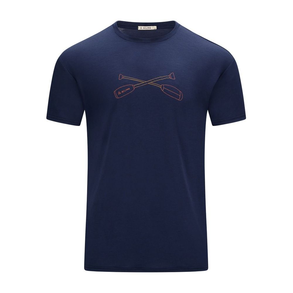 LightWool 140 Tee Oars M's Navy Blazer
