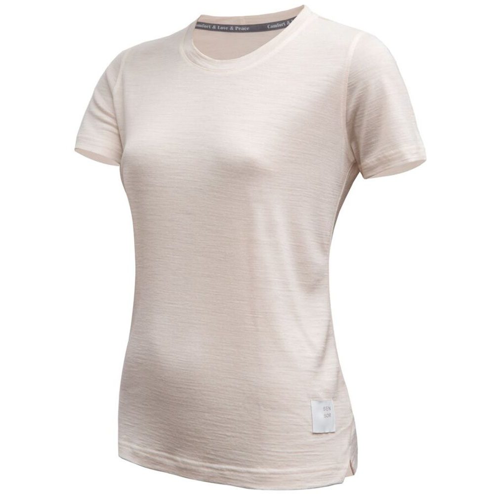 MERINO LITE dámské triko kr.rukáv mottled beige