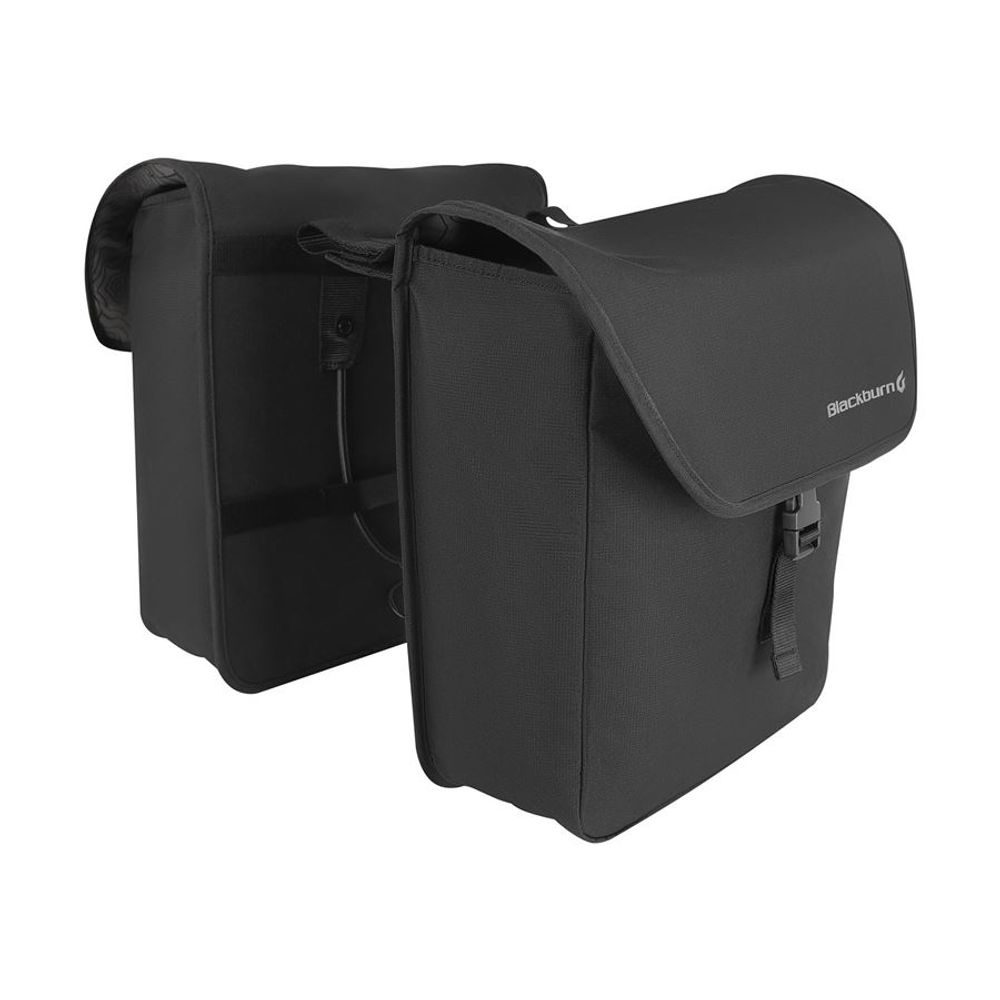 Blackburn Local Bike Rear Pannier - Water-Resistant Grocery Basket For Rear Racks (Black)