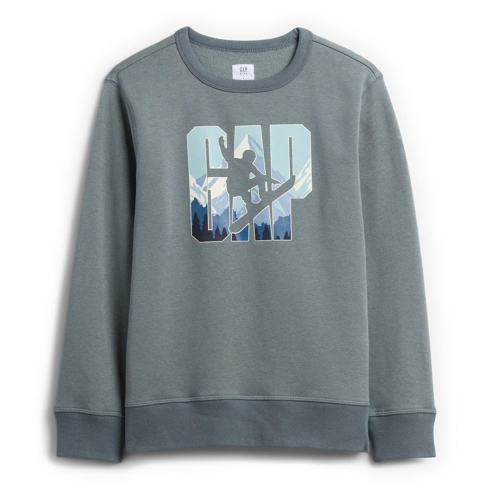 838661-06 Dětská mikina s logem Zelená