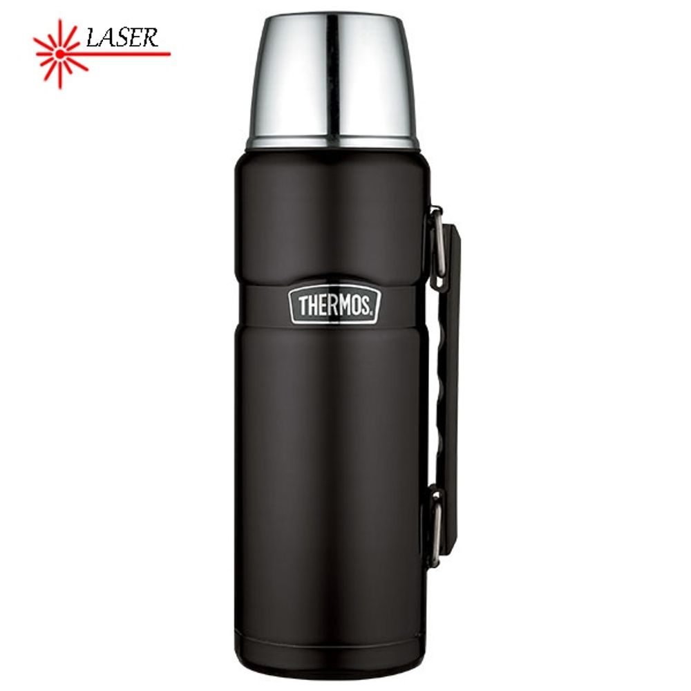 Beverage thermos with handle 1200 ml mat black