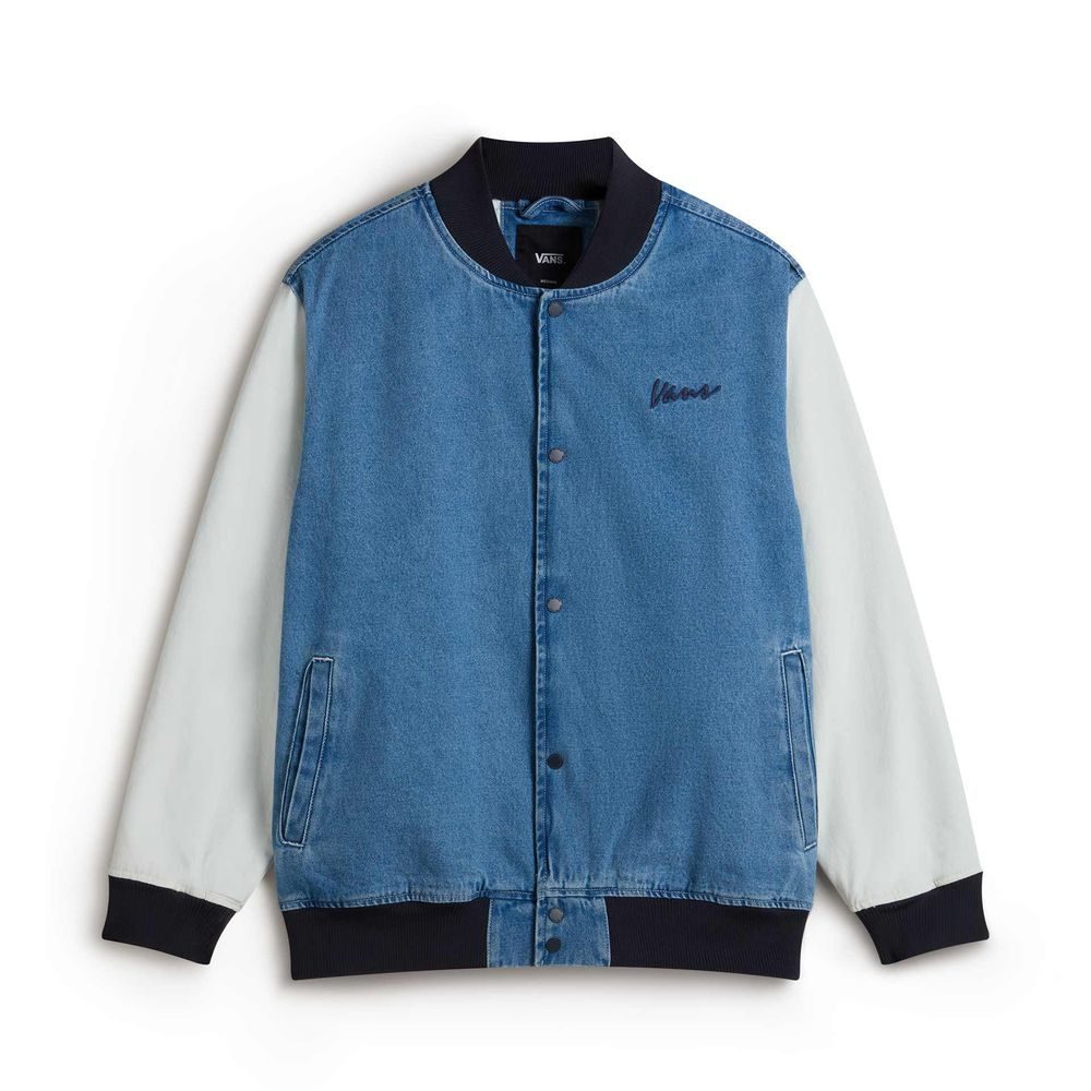 Denim Baseball Jacket STONEWASH/BLUE