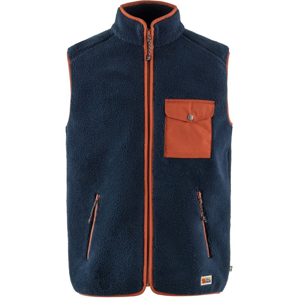 Vardag Pile Fleece Vest M Navy-Autumn Leaf