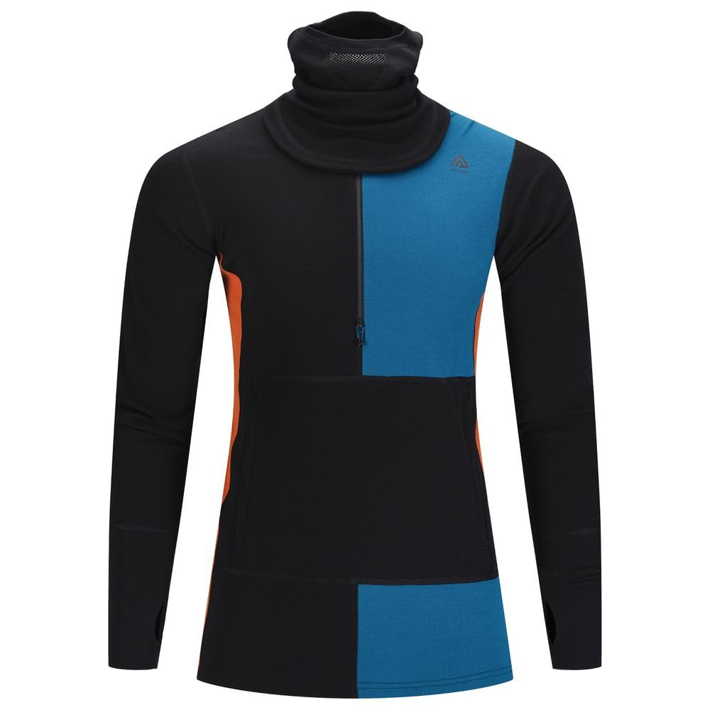 WarmWool Hood Sweater Net, M Jet Black/Corsair/Gold Flame