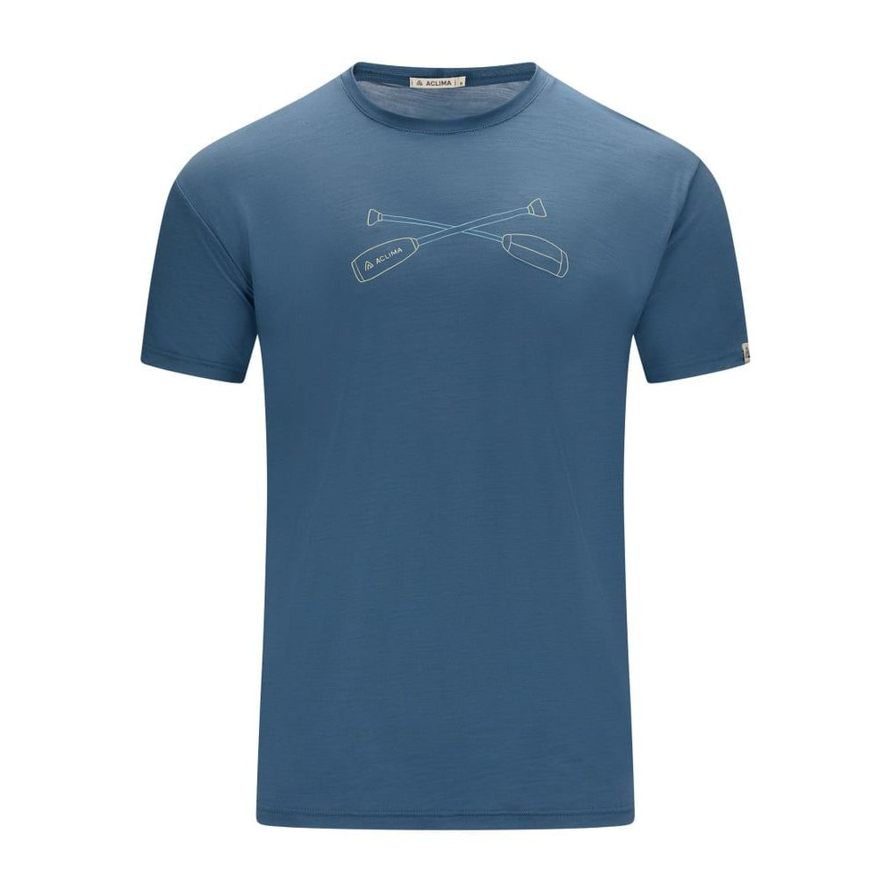 LightWool 140 Tee Oars M's Blue Fusion