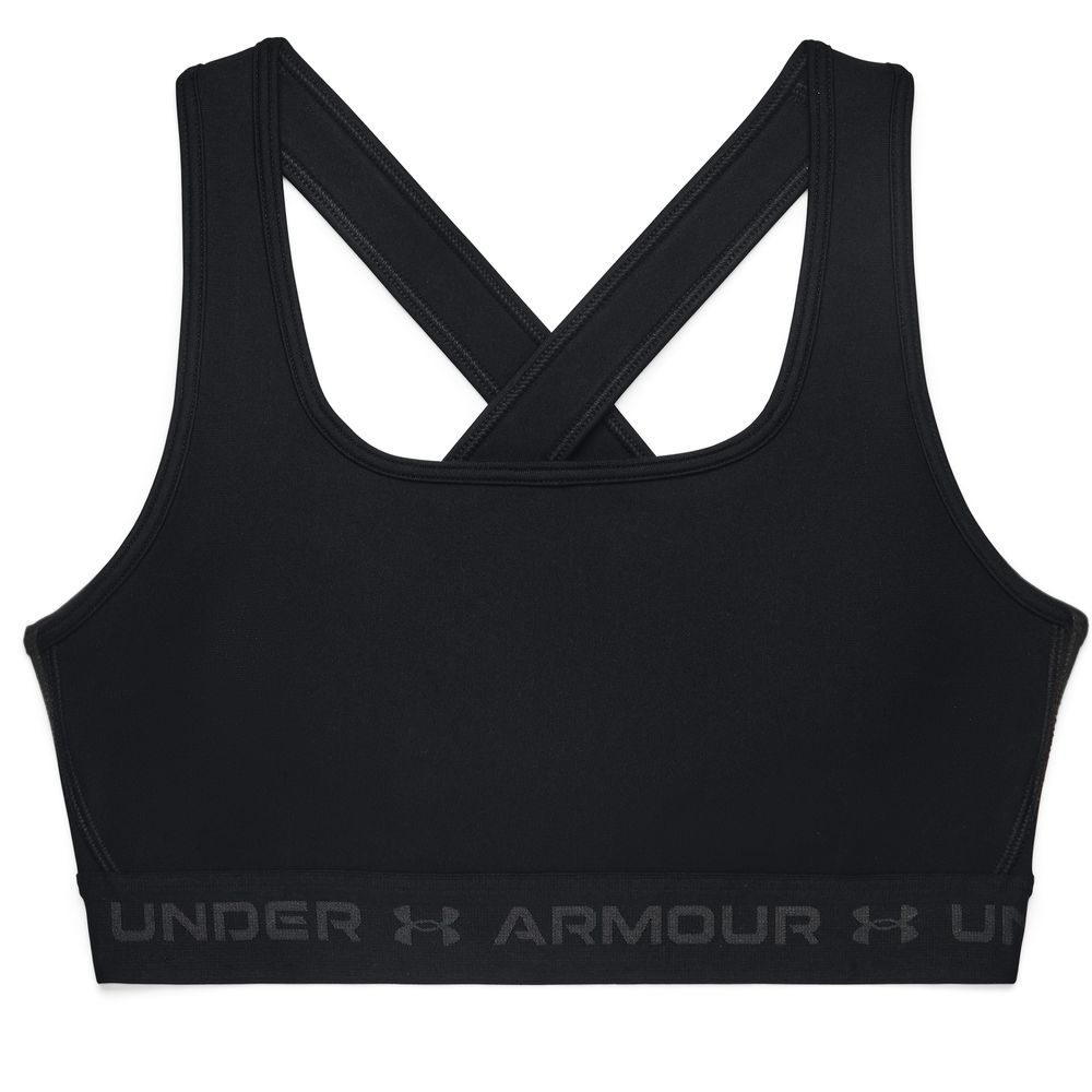 UA Crossback Mid Bra, Black