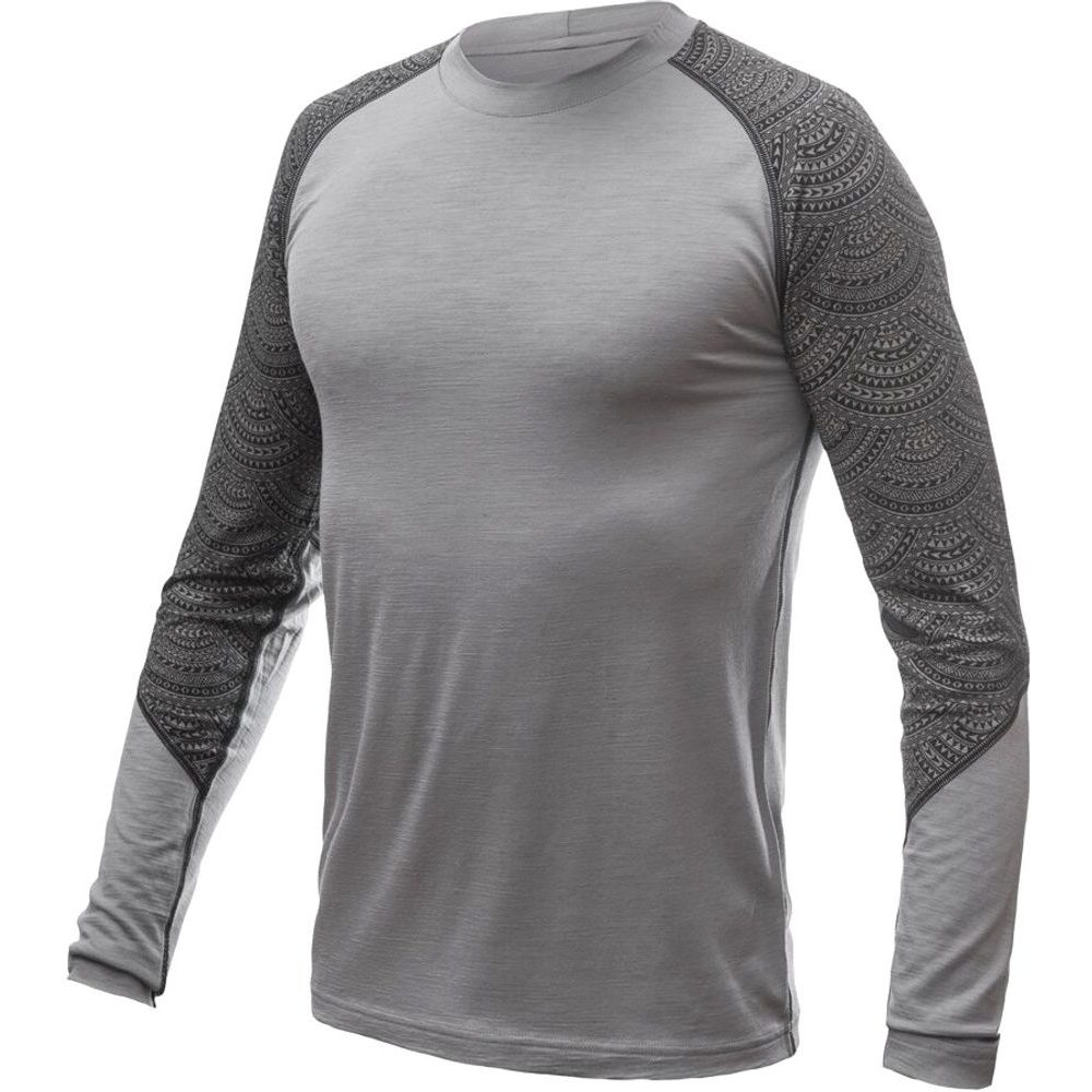 MERINO IMPRESS pánské triko dl.rukáv šedá/maori