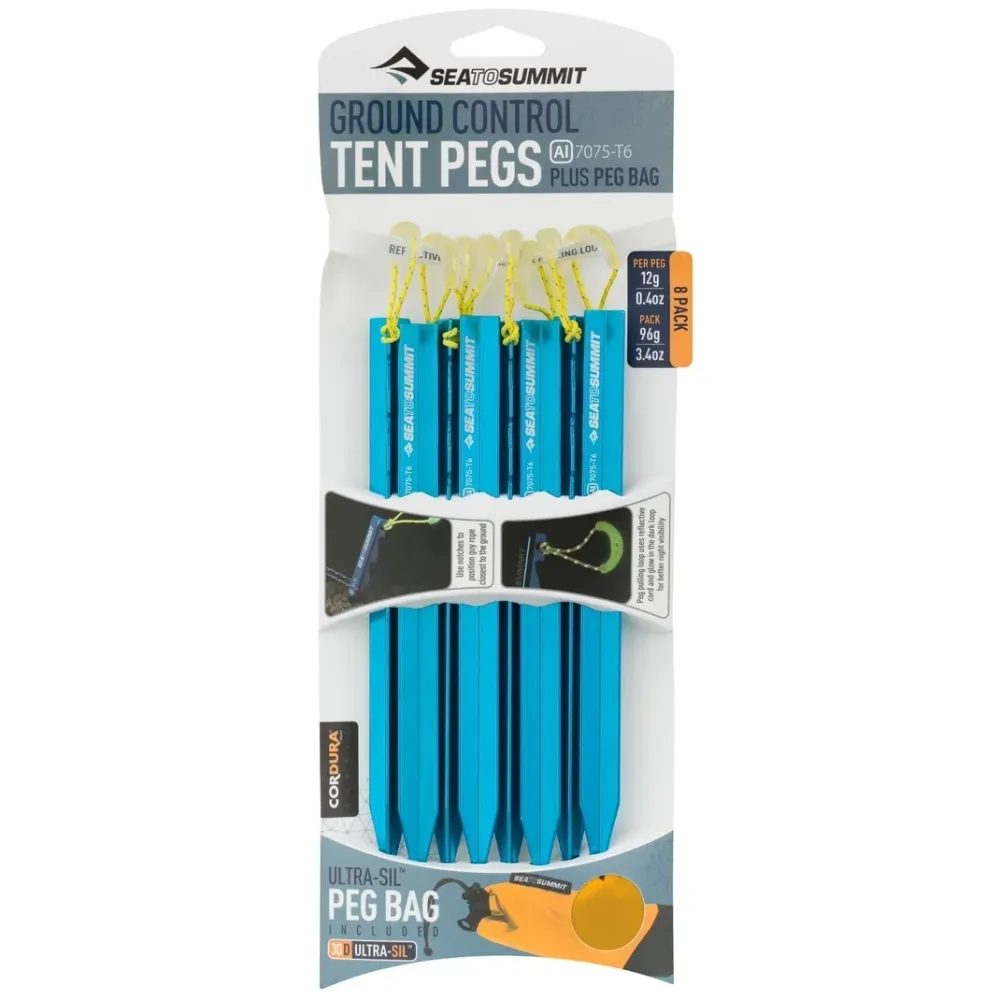 8 pcs Ground Control Tent Pegs
