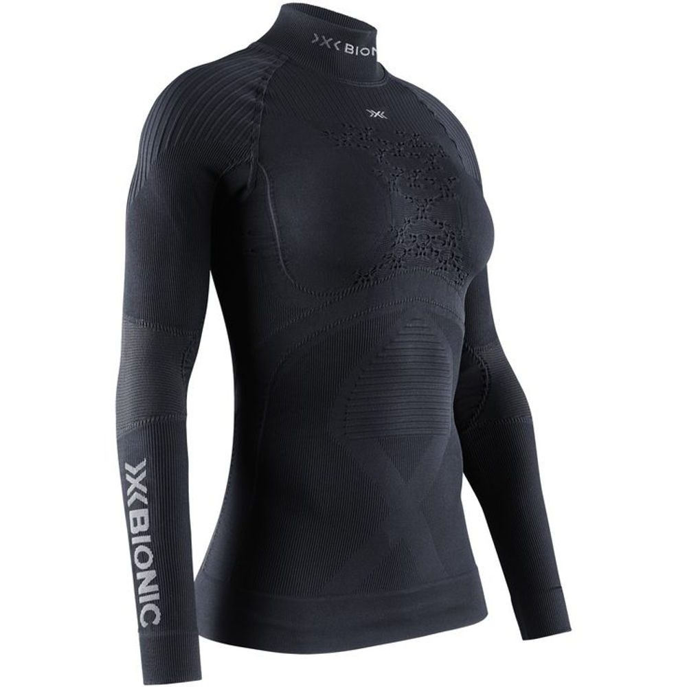 X-BIONIC® ENERGY ACCUMULATOR 4.0 SHIRT TURTLE NECK LG SL WMN Opal Black/Arctic White