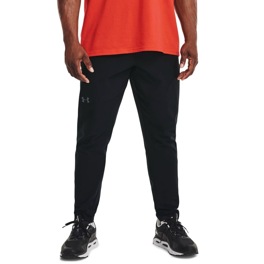 STRETCH WOVEN UTILITY TAPERED PANT-BLK