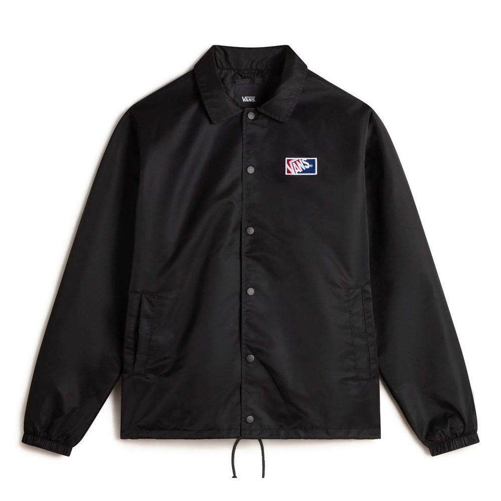 Torrey Nylon Coaches Jacket Black/White