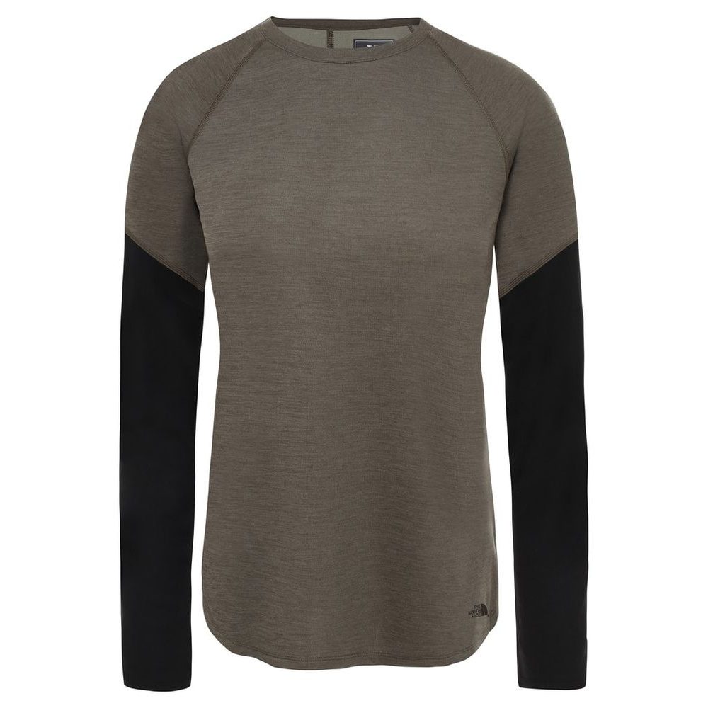 W PRESTA LS, NEW TAUPE GREEN HTR/TNF BLACK