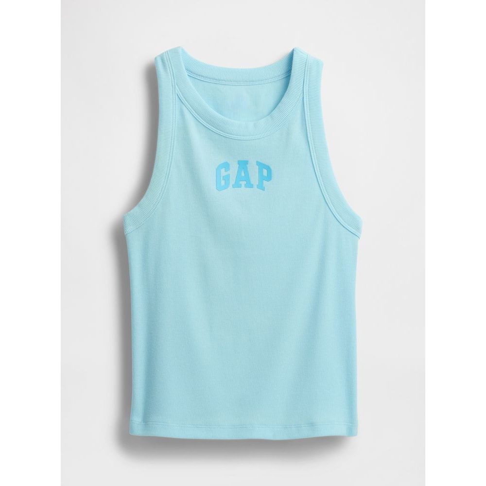 Žebrované tílko s logem Modrá