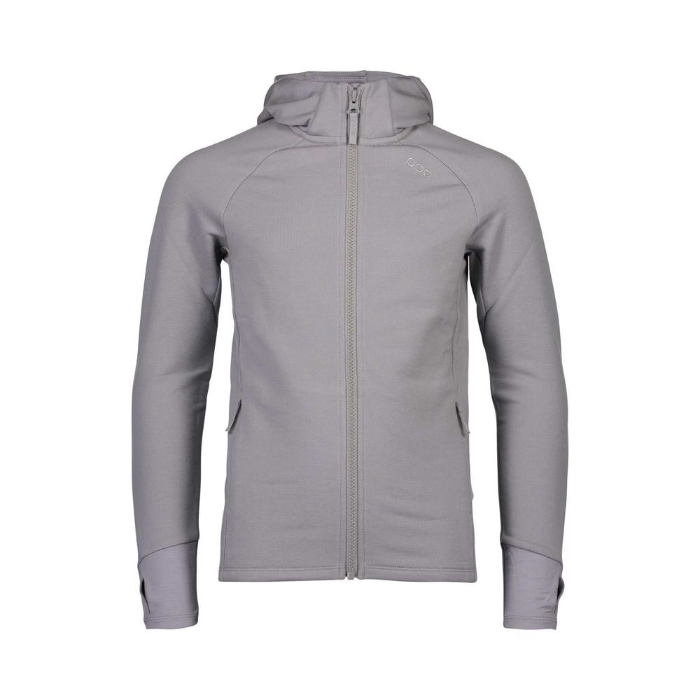 Merino Zip Hood Jr Alloy Grey