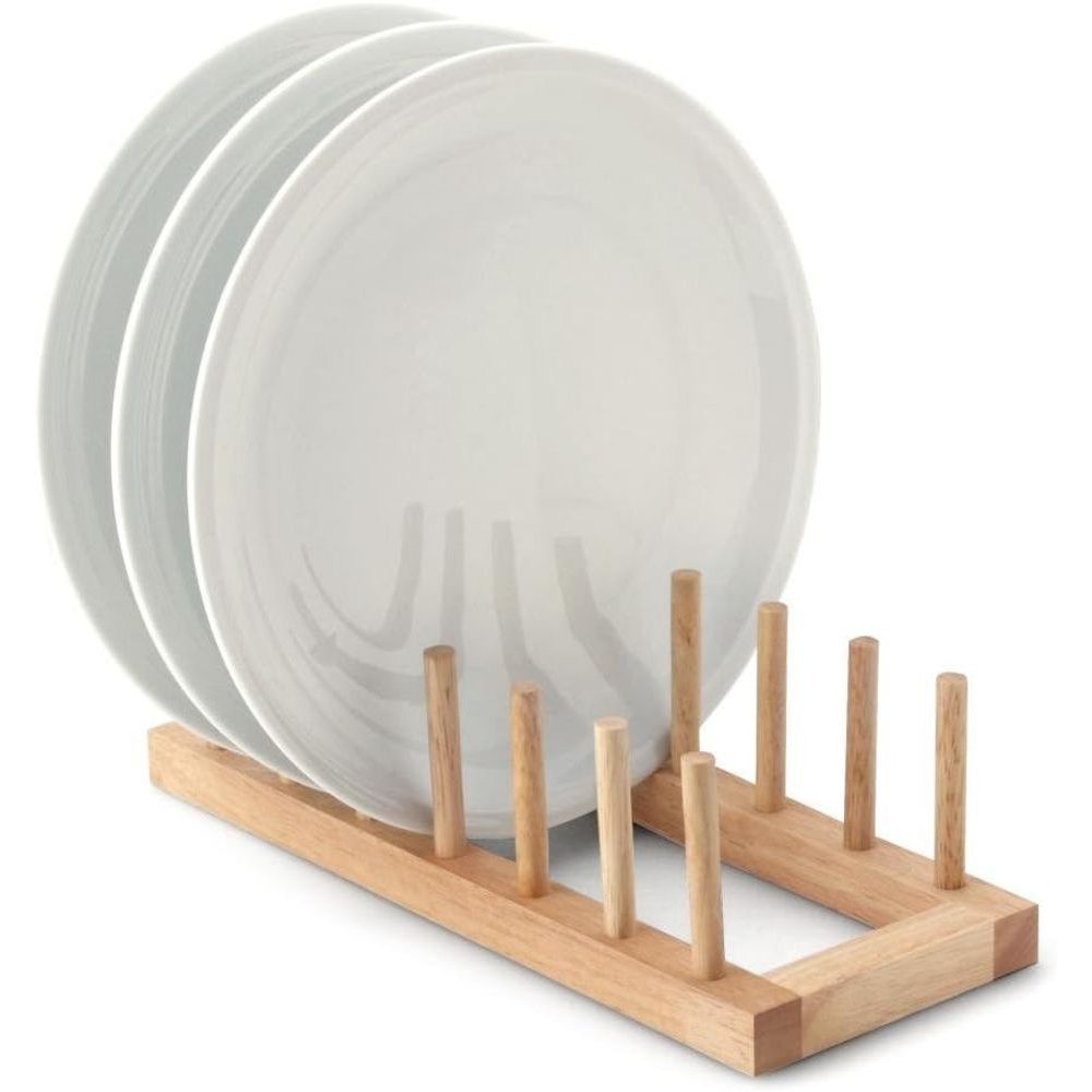 Stojan na 6 talířů 30 cm dřevěný