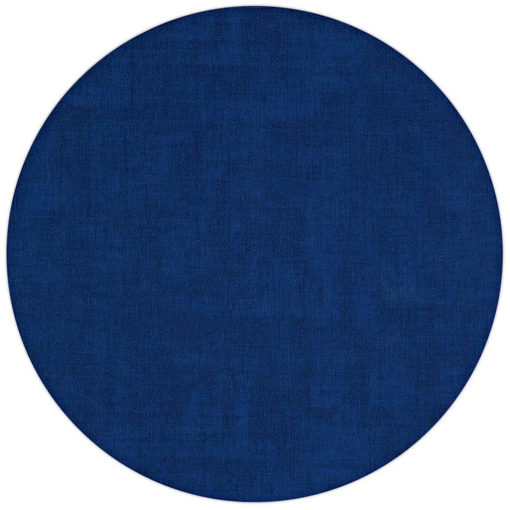 Round dark blue placemat