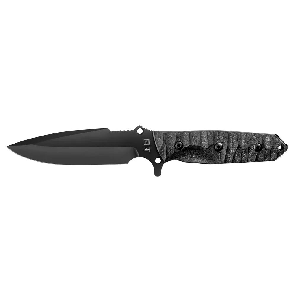 MARAUDEUR G10 BLACK HANDLE / SMOOTH BLADE + KYDEX SHEATH SMOOTH