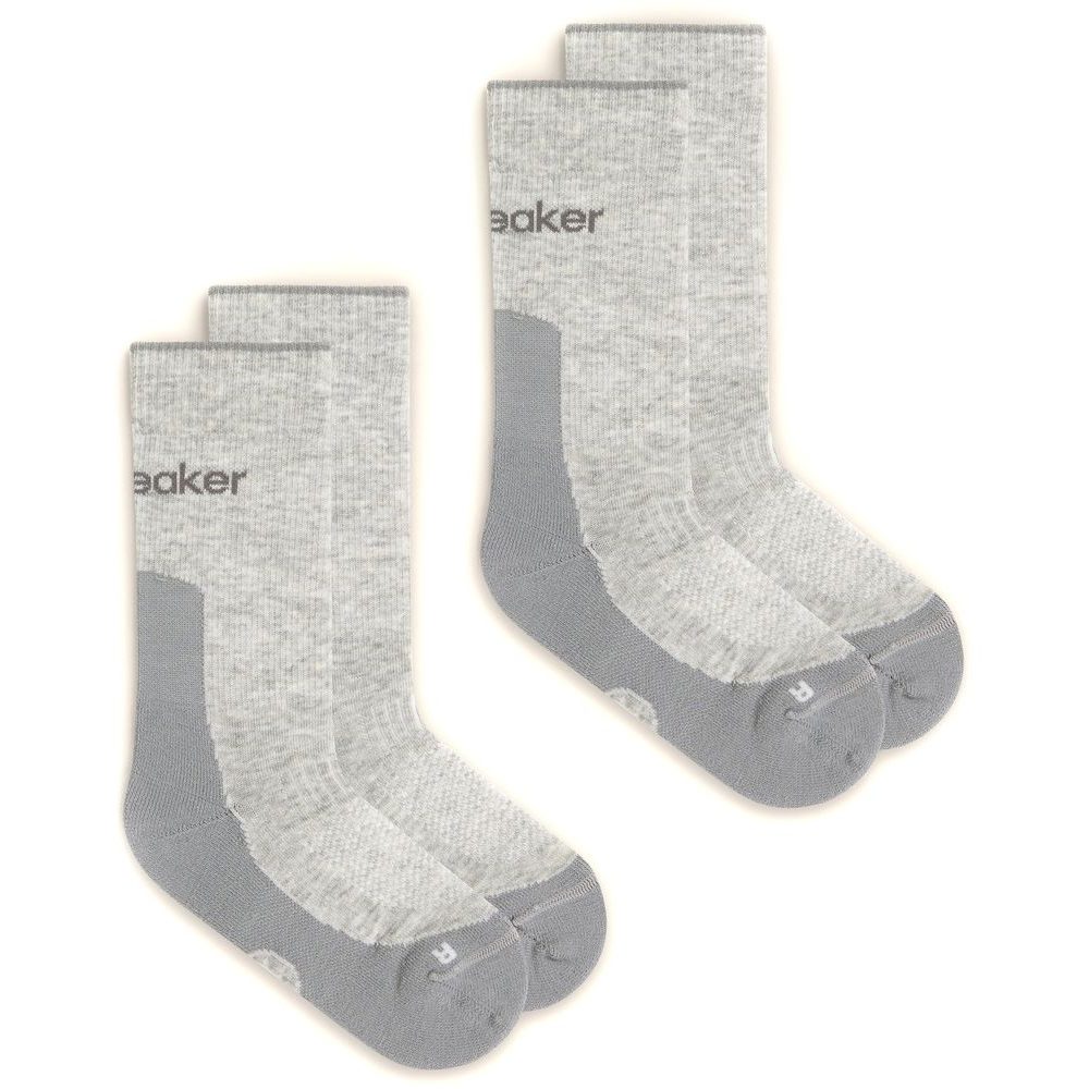 Wom Mer Hike+ Light Crew 2 Pack BLIZZARD HTHR/ALLOY