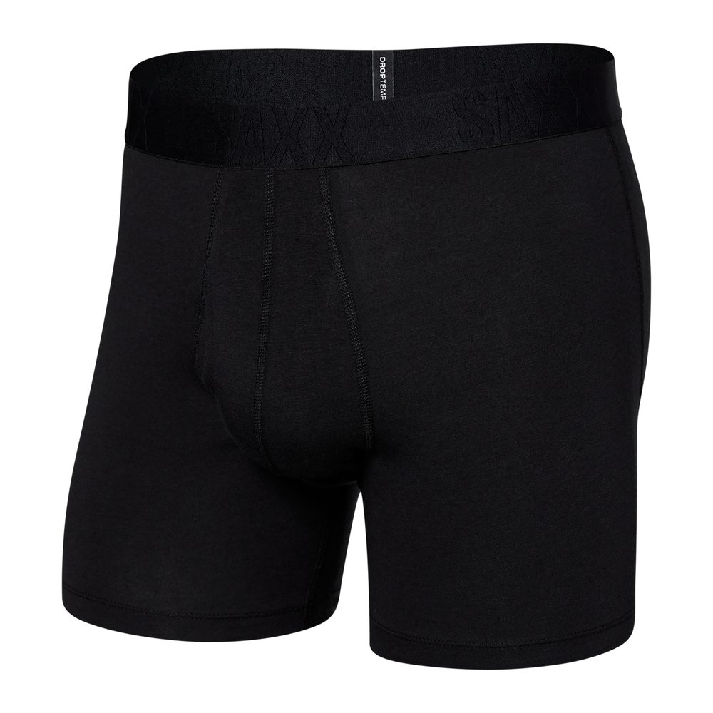 DROPTEMP COOLING COTTON BOXER BRIEF FLY, black