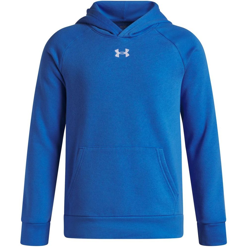 UA Rival Fleece Hoodie-BLU/WHT
