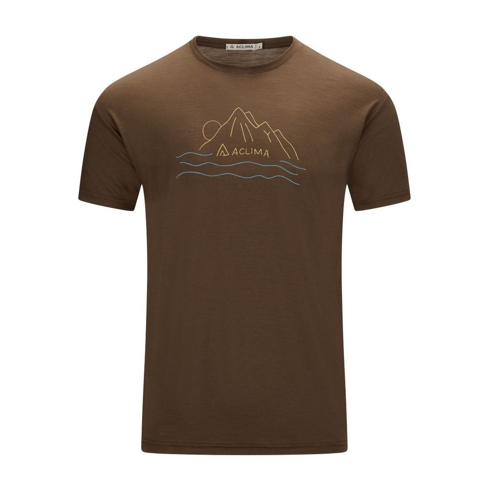LightWool 140 Tee Sunset M's Dark Earth
