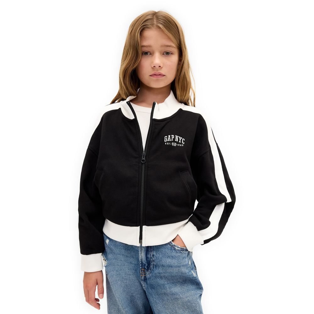 823274-00 Dětská tepláková bunda VintageSoft Černá