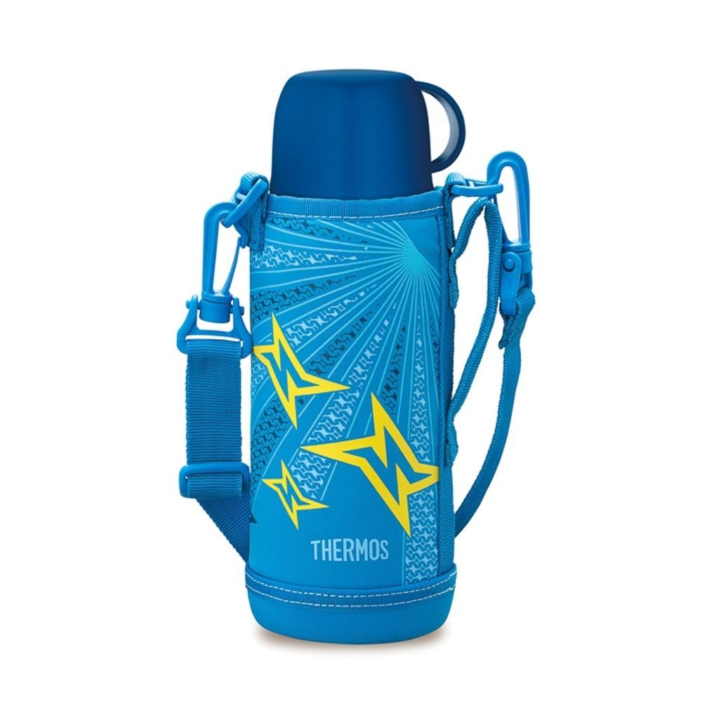 Dětská termoska s dvěma uzávěry 800 ml, modrá