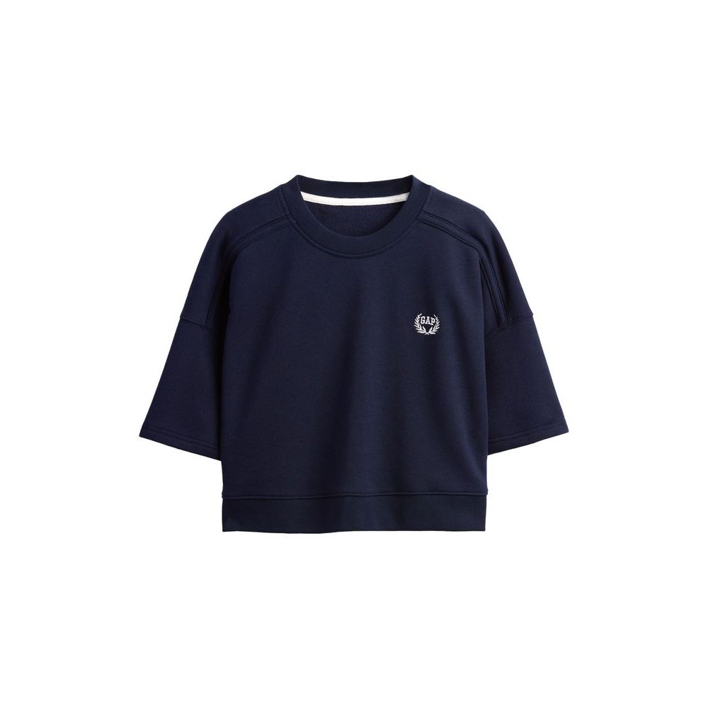 Oversize crop mikina VintageSoft Americana Tmavě modrá