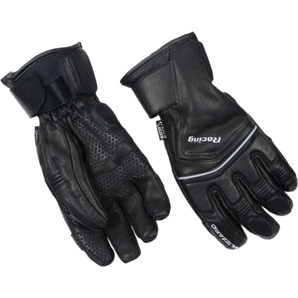 Racing Leather ski gloves, black/silver