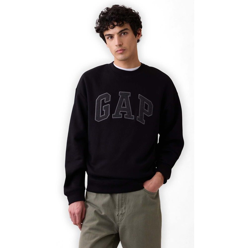 898181-01 Mikina s logem Unisex Černá
