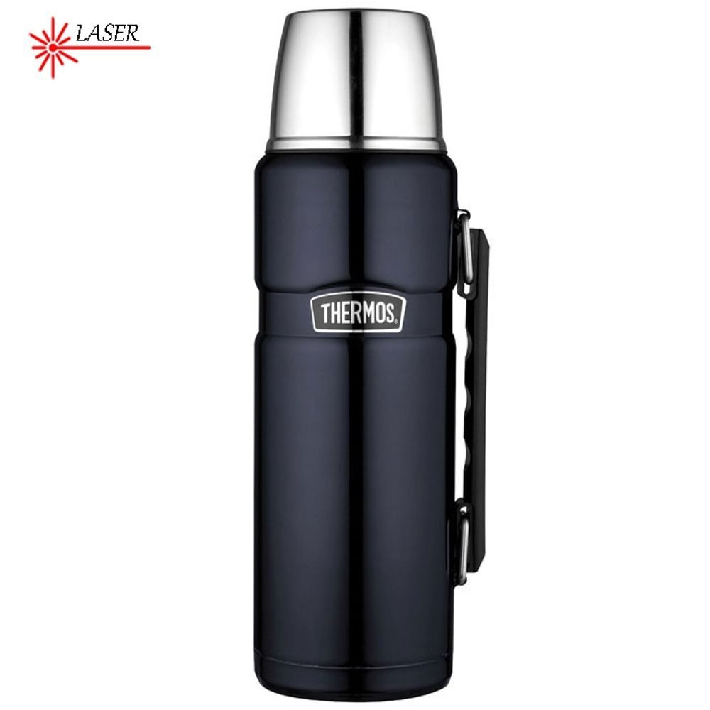 Beverage thermos with handle 1200 ml dark blue