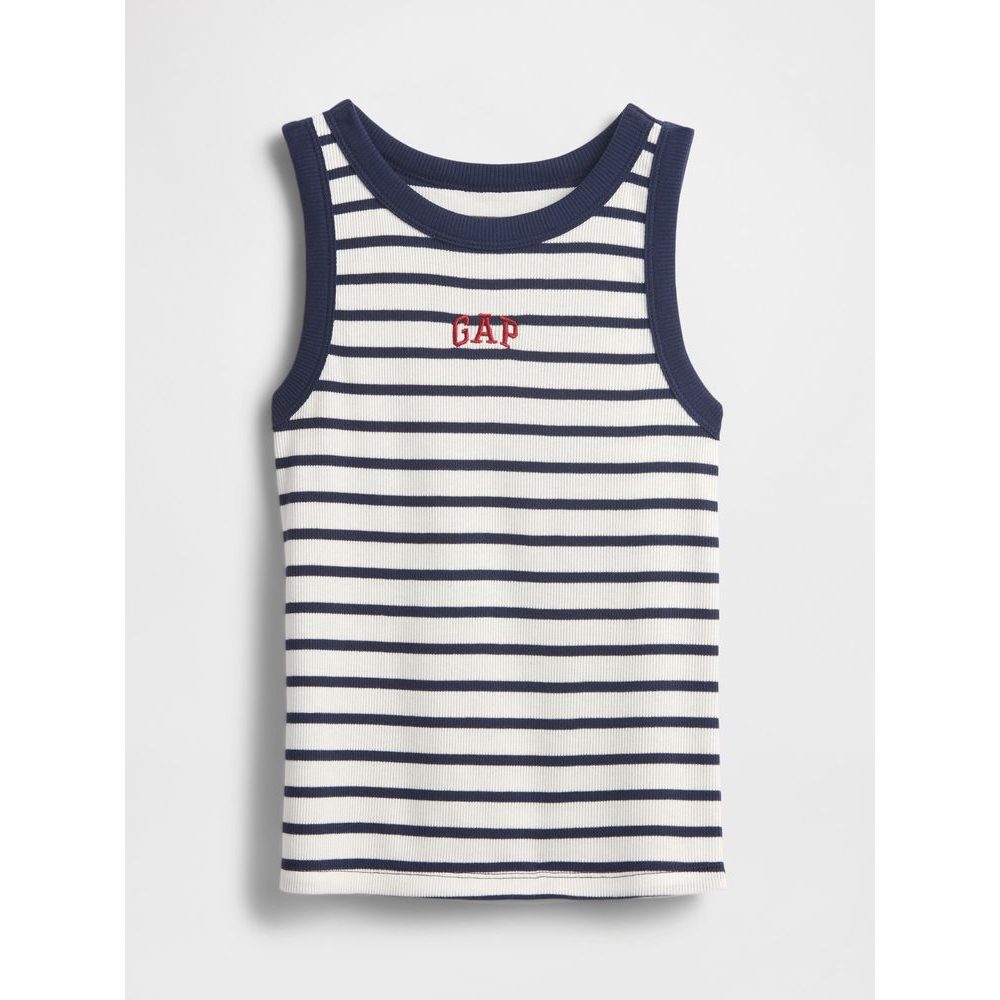 Dětské žebrované tílko s logem Tmavě modrá