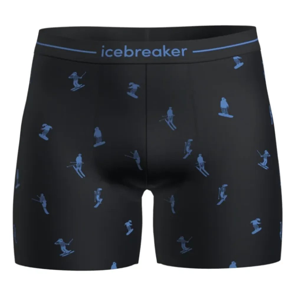 Outdoorweb.eu M Mer 150 Anatomica Boxers Ski Day BLACK AOP men s boxer shorts ICEBREAKER 38.15