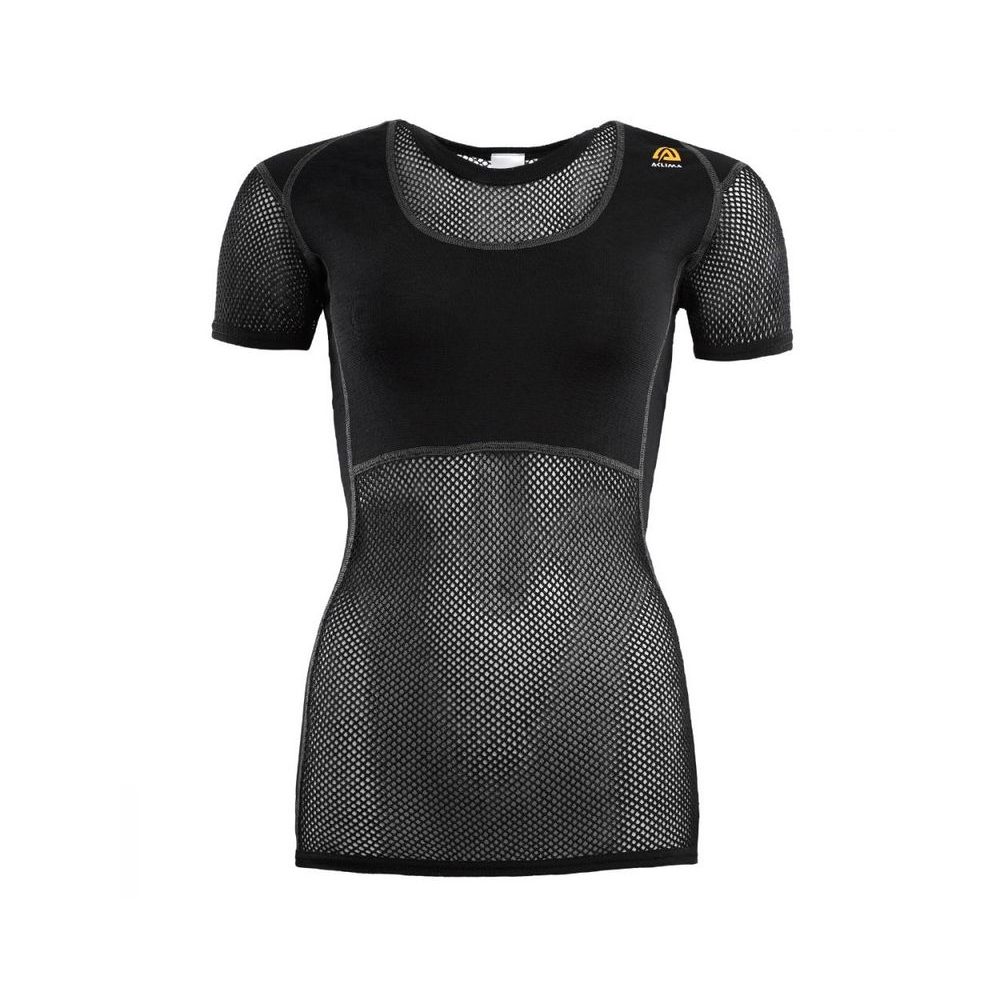 WoolNet T-shirt, Woman Jet Black