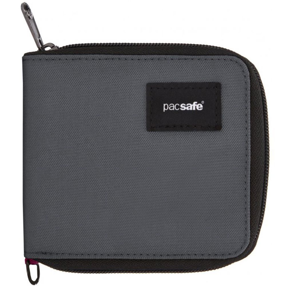 RFIDSAFE ZIP AROUND WALLET slate