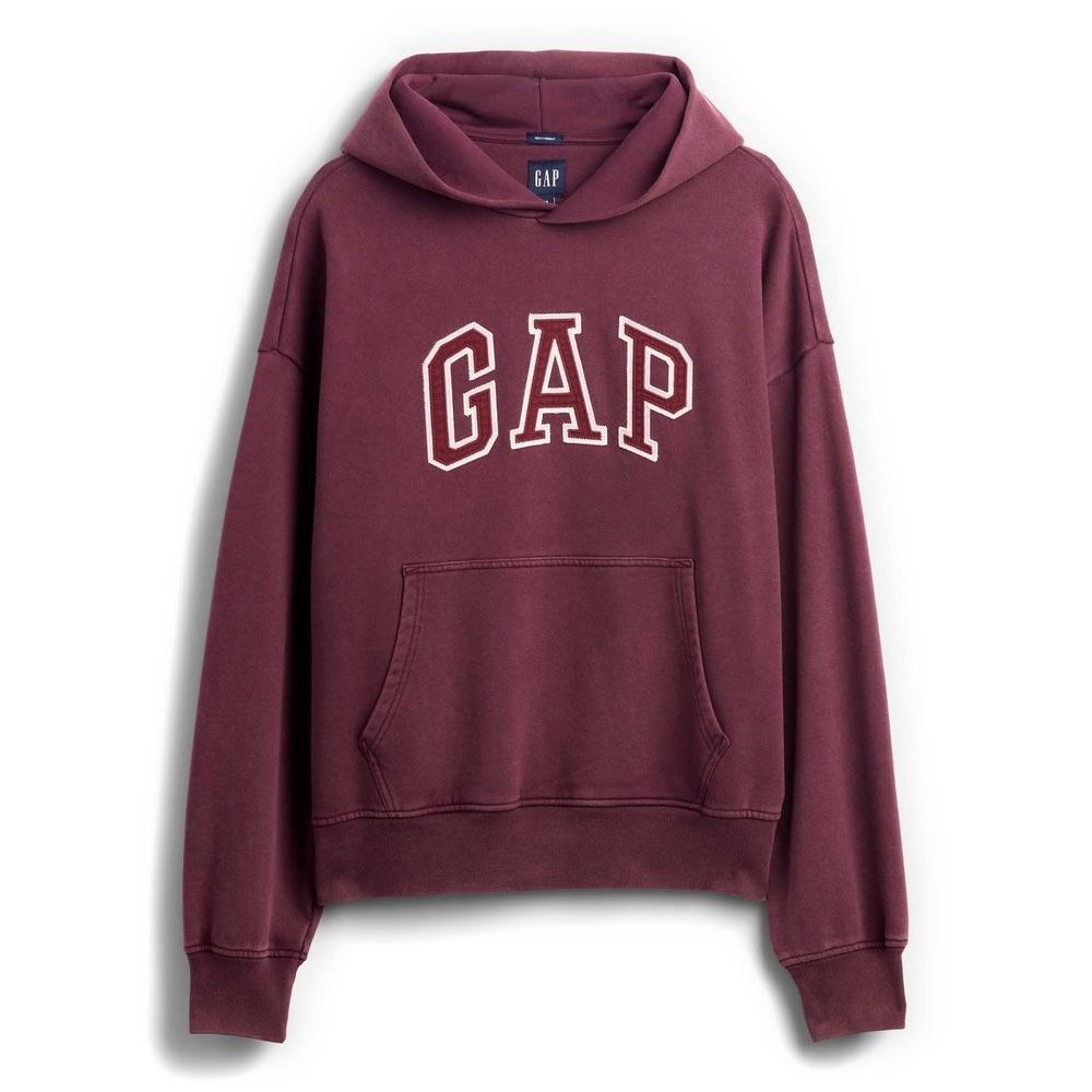 853429-00 Oversize mikina Logo Heavyweight Unisex Červená