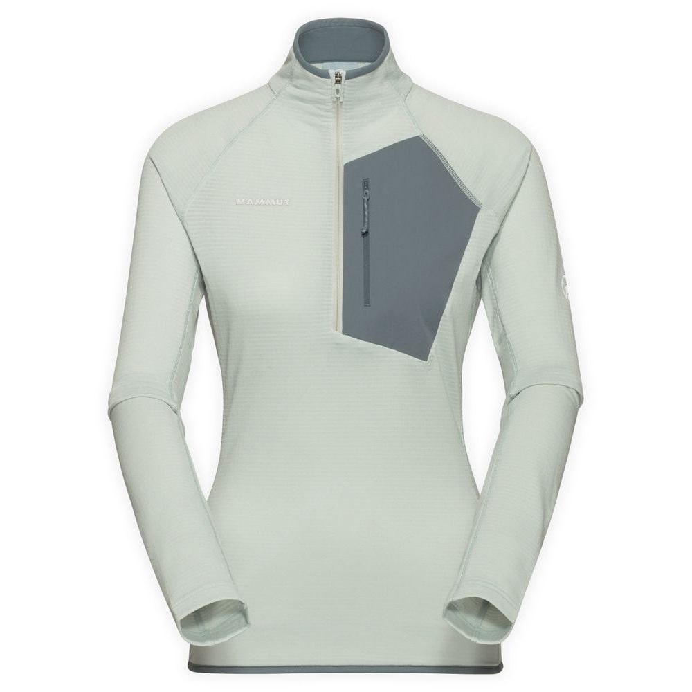 Aenergy Light ML Half Zip Pull Women silver sage-strata